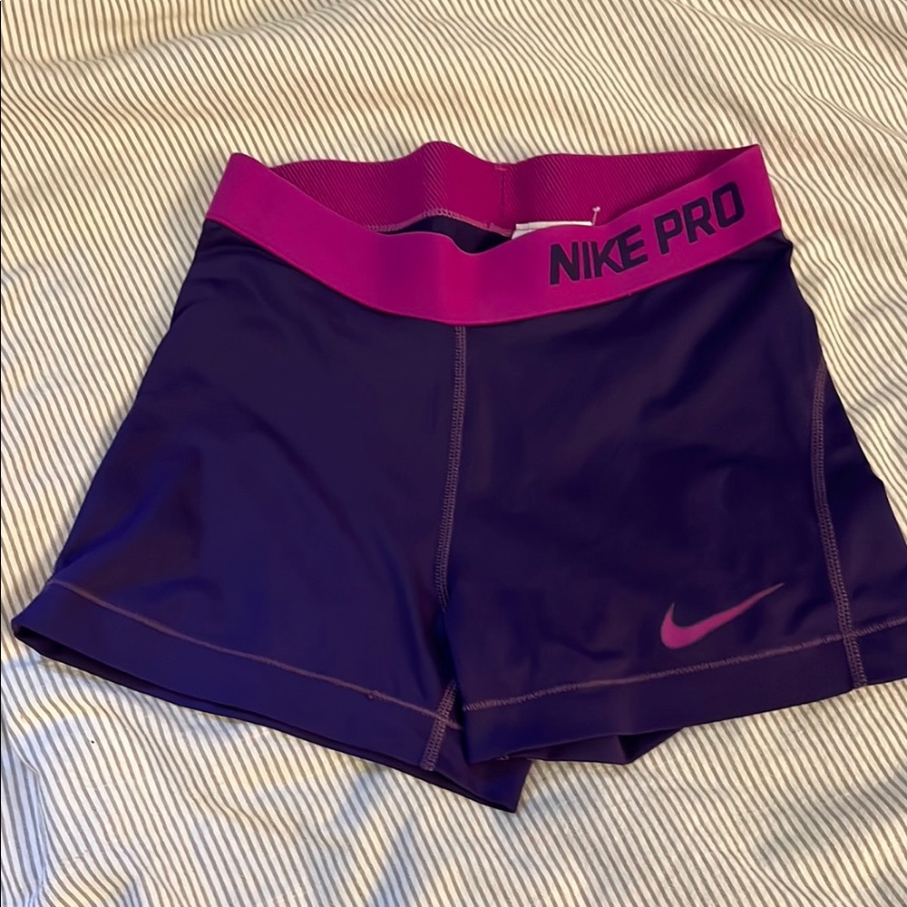 Nike Purple and Pink Athletic Shorts